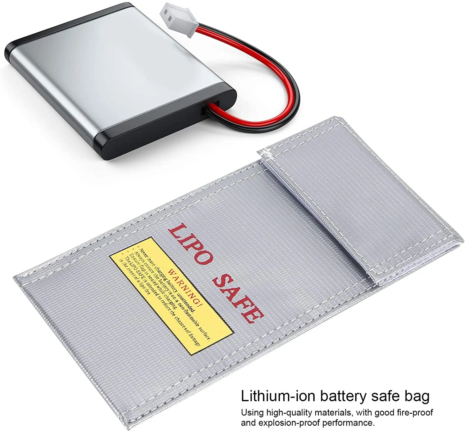 Lithium Battery Safety Bag  RC Battery Fireproof Explosion-proof Bag 10*20 CM Rechargeable Lipo Battery Safe Bag
