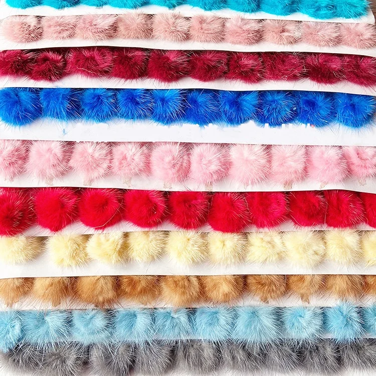 3cm 1Inch Colorful Faux Mink Hair Craft Pom Faux Fur Poms Balls for Hobby Supplies DIY Creative Crafts Party Decorations