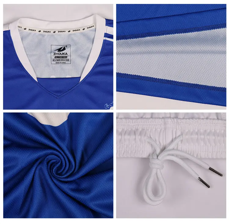 ZHOUKA Support Buy 1 Set Profession Wholesale Men Sports Team Wear Volleyball Jersey Colors