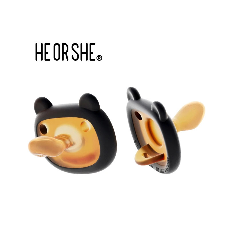 HEORSHE 2 pcs set baby pacifiers newborn funny baby pacifier baby pacifier set