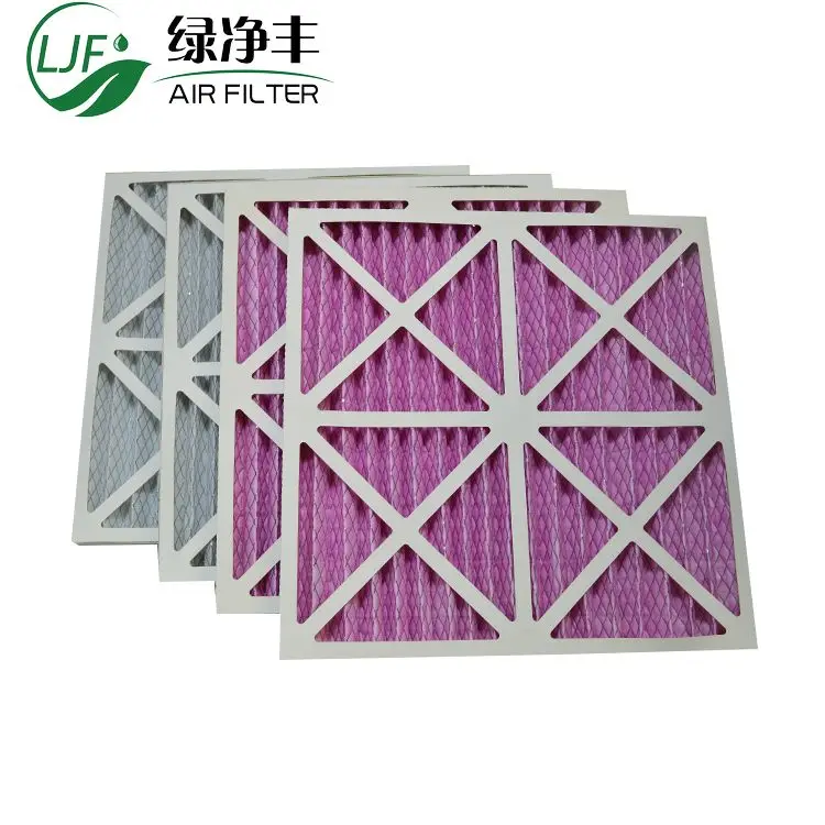 Pleated Air Filter with Cardboard Frame and Activated Carbon,MERV 8 11 13 for use with AC HVAC and Furnace systems