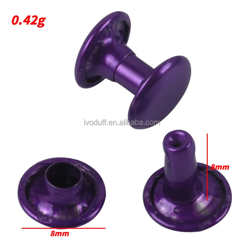 Metal Bag Leather Fastener Snap Studs Double Cap Rivet