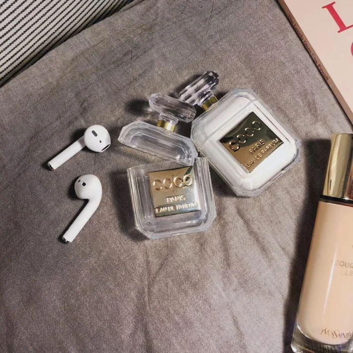 
Luxury Shockproof TPU Silicone Box Luxury Perfume Bottle Silicone Case For Airpods 