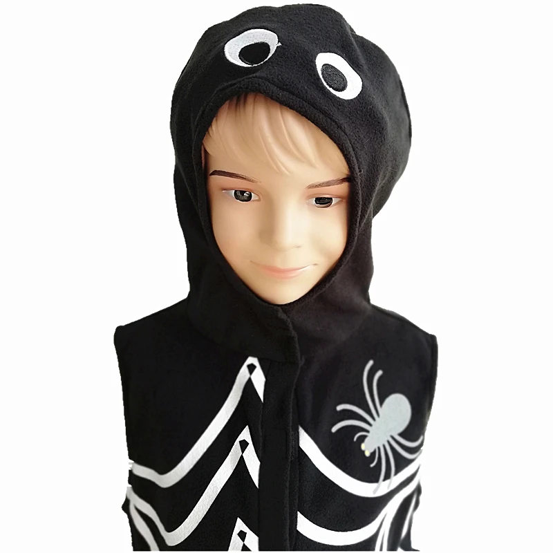 Костюм на Хэллоуин Паук Паутина Детский костюм с капюшоном Косплей Костюм для вечеринки