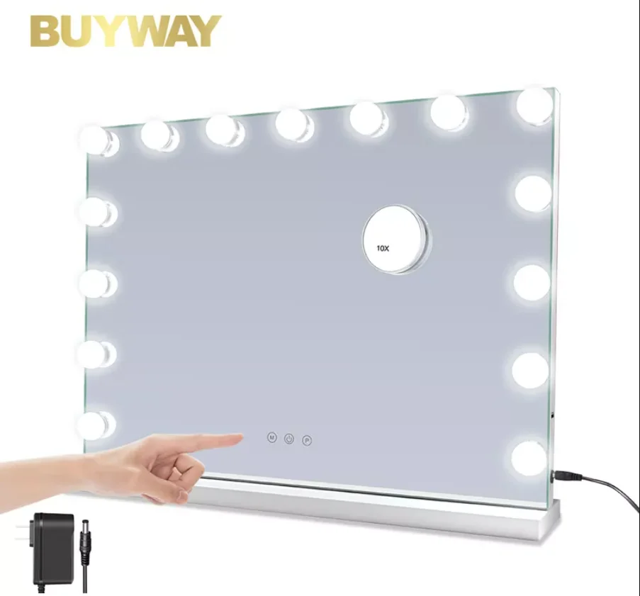 T Smart Mirror Light Hollywood LED Vanity Illuminated Table Makeup Mirror With Bulbs