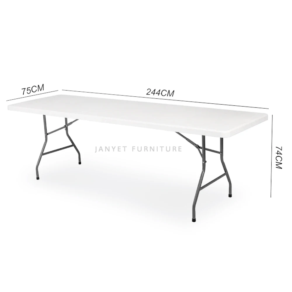 Wholesale Outdoor Dining Party Rectangle Plastic Portable 8ft Folding Table