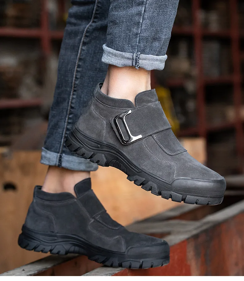 Wholesale durable non-slip  steel toe safety shoes comfortable work boots  anti-smash Industrial shoes for men