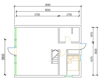 A Frame Creative Triangle Prefabricated House, Fast installation, efficient, energy-saving new housing