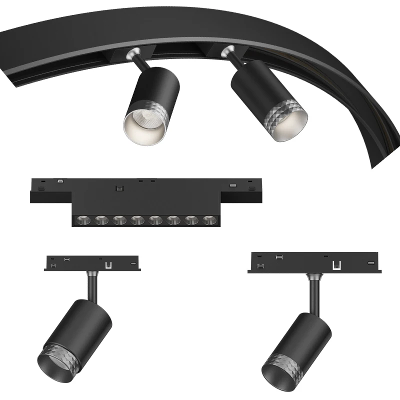 Oem Smart 48V 33mm 7W 12W 19W Ceiling Recessed Hanging Surface Mounted Track Lighting Led Magnetic Track Spot Lights