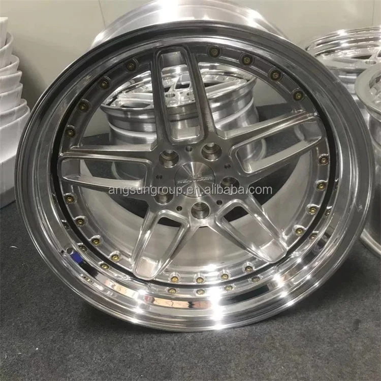
High quality 15 to 26 inch 3 pieces forged split wheel custom AC Schnitzer type 3 alloy wheel for BMW e24 e30 e34 e36 e38 