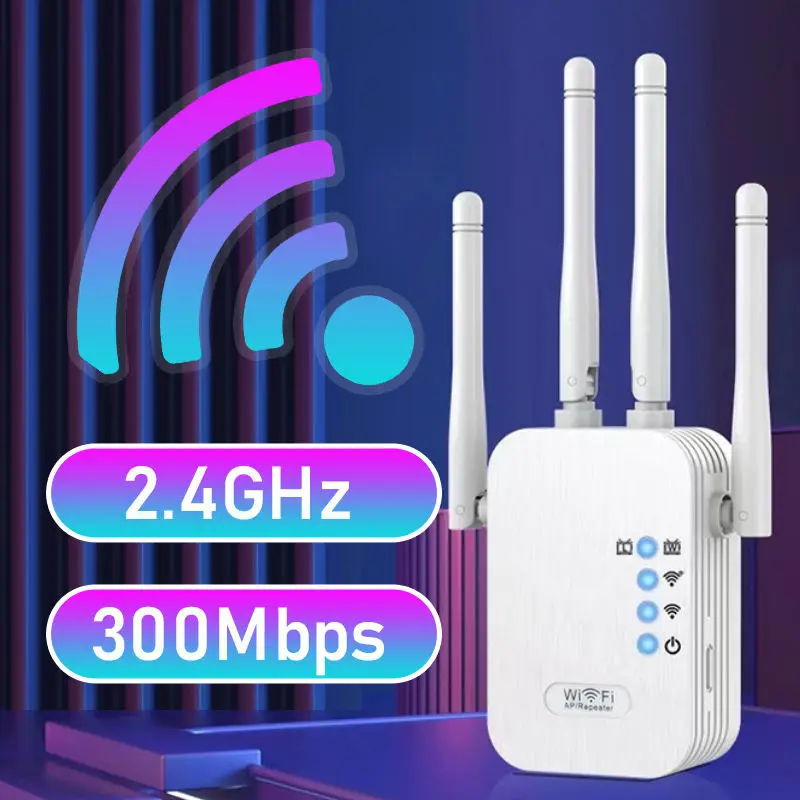 Лидер продаж 2023 электронный расширитель Wi-Fi с портом Ethernet 300 Мбит/с Домашний Беспроводной усилитель сигнала