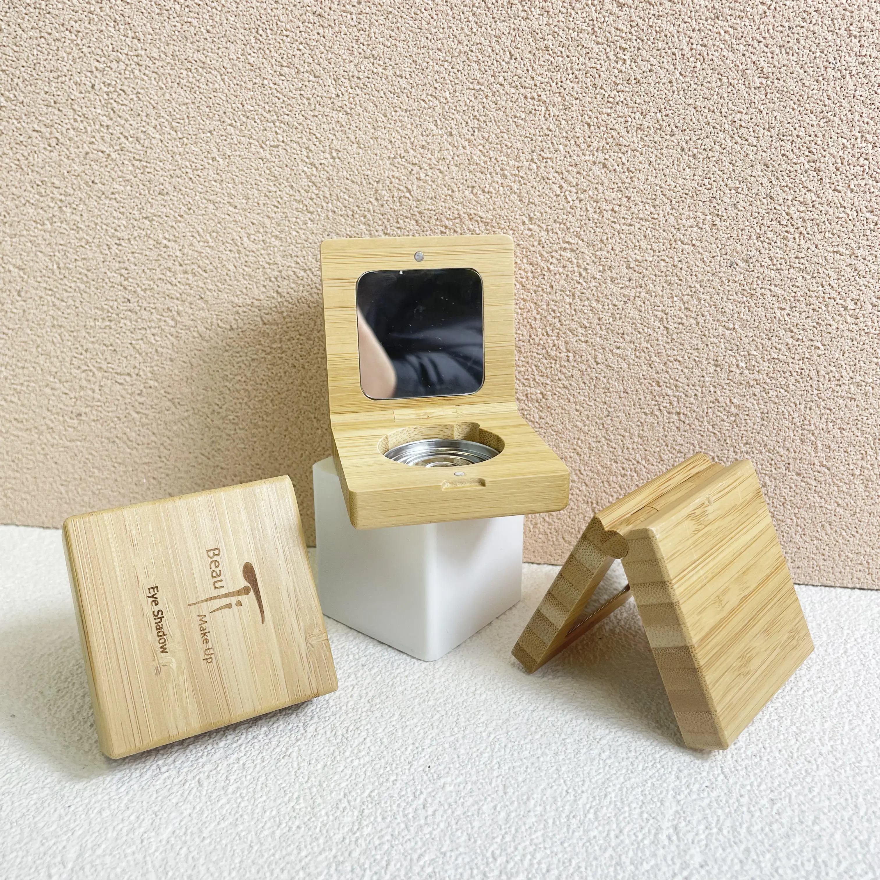 natural bamboo rectangular magnifying makeup mirror bedroom makeup mirror