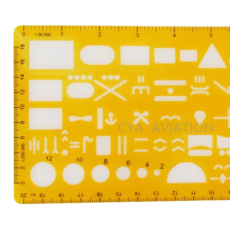 CYA nato 8356 ruler plastic map marking template stencil for outdoor training & map reading