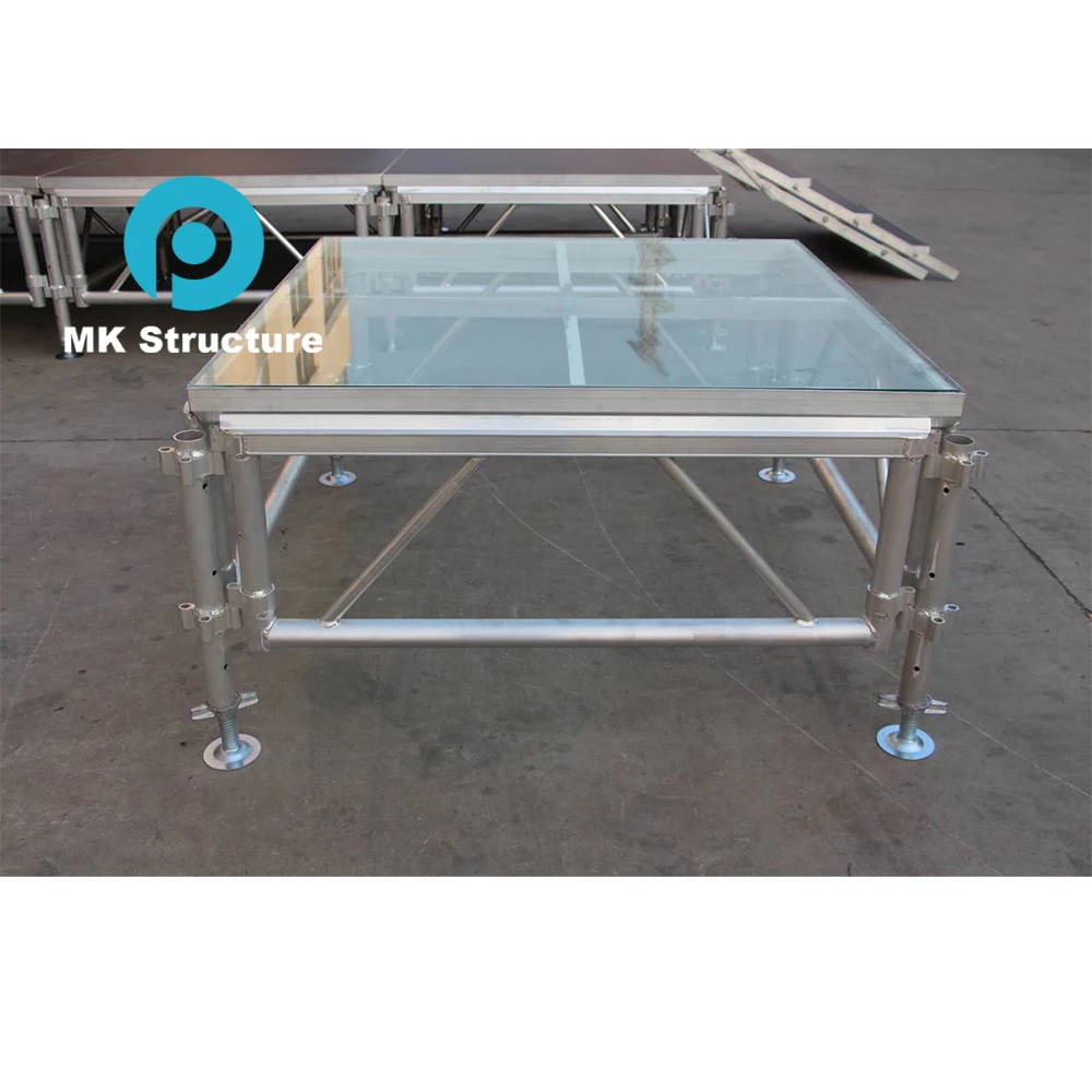 Transparent Glass Stage/ Acrylic Stage Platform/ Wedding Concert Dance Floor Used For Banquet Swimming Pool