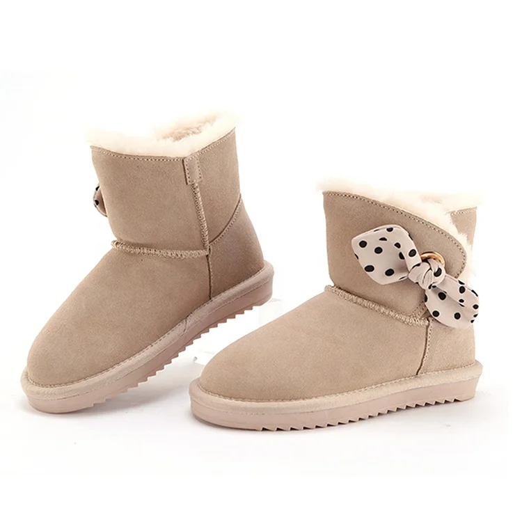 
kids winter fur lined warm kid snow boots 