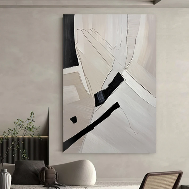 Wholesale Wabi-sabi Wind 3D hand-painted texture oil painting home decor