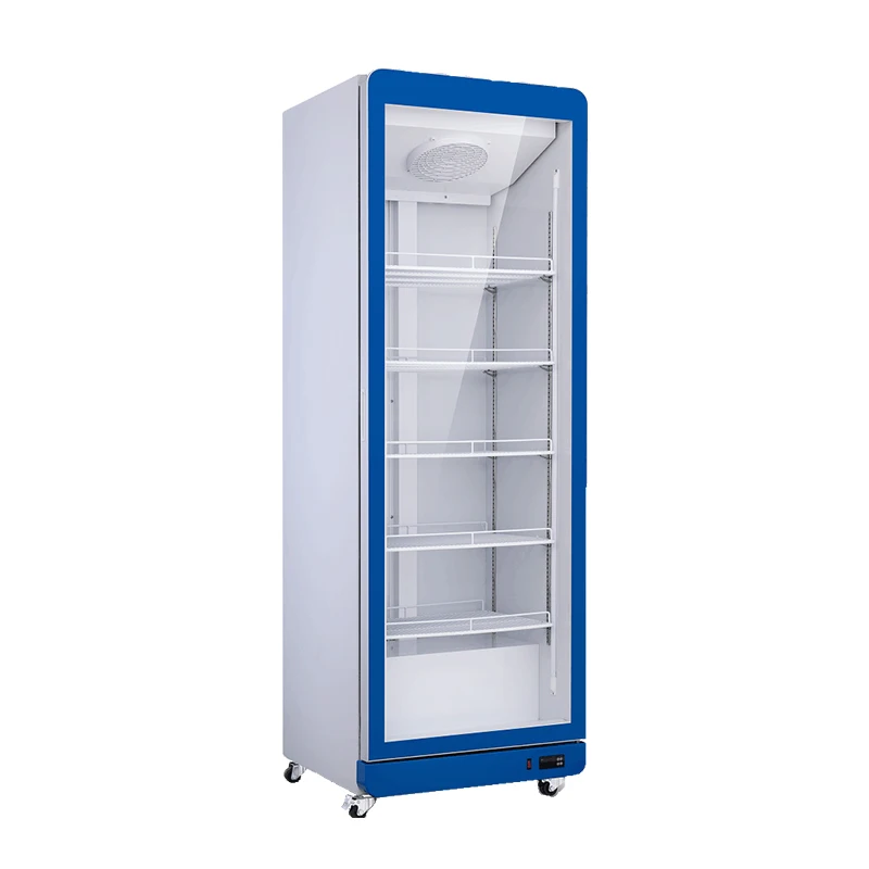 Delux Model Beverage Showcase Commercial Upright Glass Door Display Cooler