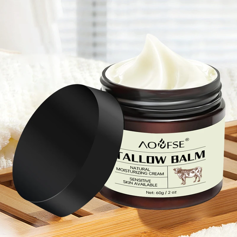 Moisturizing face cream lotion whipped honey butter sensitive skin organic beef tallow balm