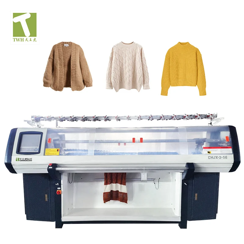 Most selling price factory dual system hat scarf automatic computer 10g 12g 14g Used jacquard flat knitting machines