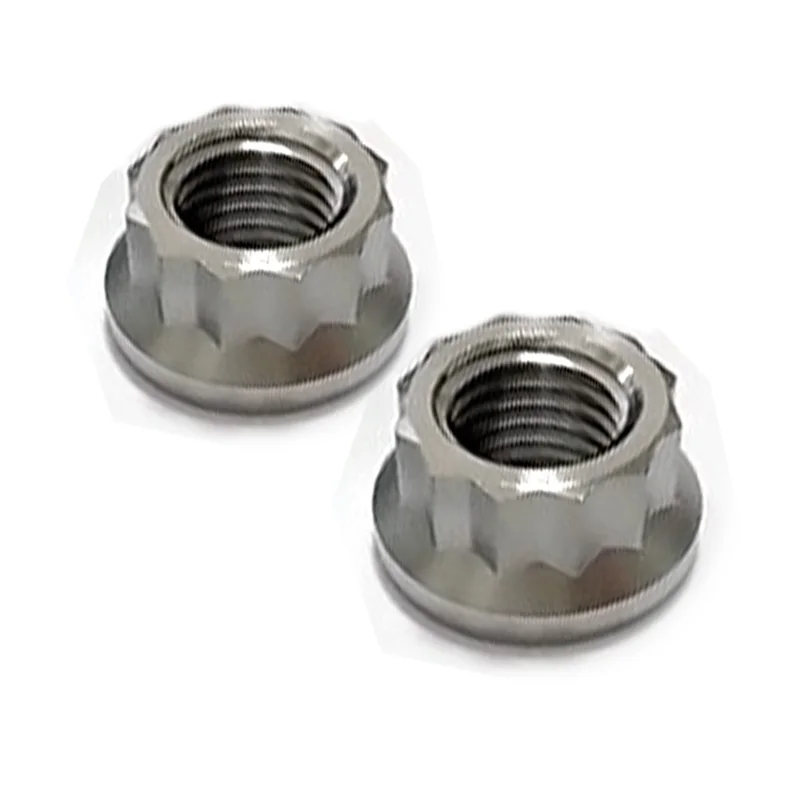 High Quality titanium alloy 12point flange all metal Metal Insert Lock Nuts for Bicycle Motorcycle Car