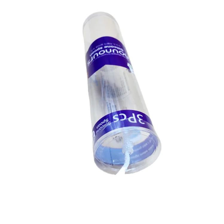 New Design Clear Plastic Cylinder Packaging Box Stamping Embossing Handling Plastic Tube Box with Excellent Printing Quality