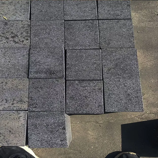 Популярный черный гранит Paver новый куб камень для продажи