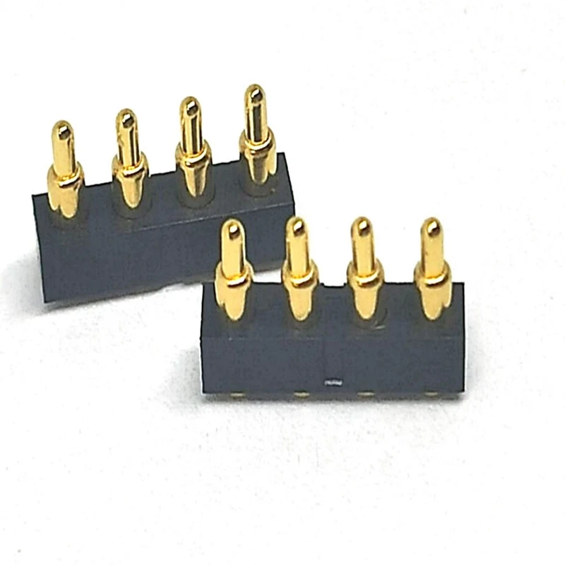 Magnetic Spring Loaded 4 Single Pin Pogo Pin 2.5mm pitch Connector Probe Smt Pogo Pin For Pcb