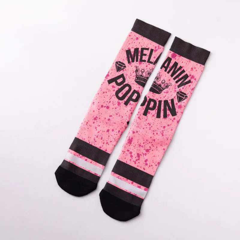 3d Sublimation All Over Printing Socks Cartoon Pattern Custom Printed Socks