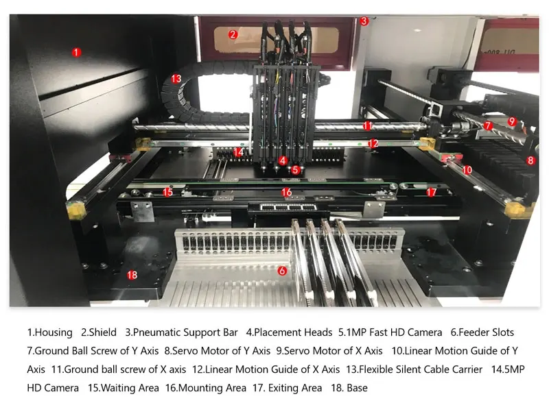 Surface Mount System PCB Soldering Machine Pick and Place SMT Machine Production Line DSQ800