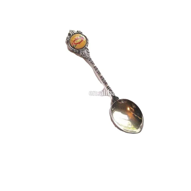 Custom Flag Soft Enamel Gold Souvenir Metal Teaspoon