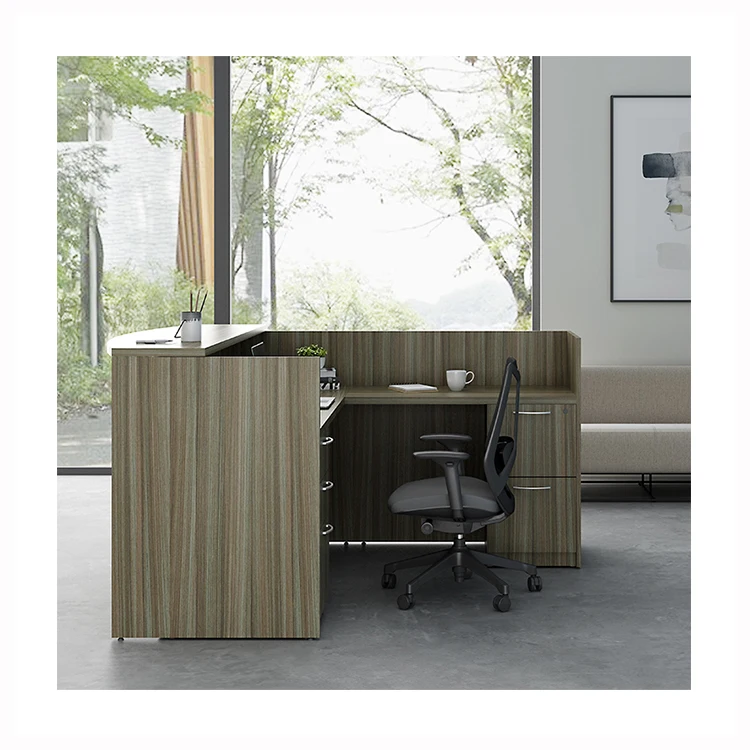 office furniture wooden executive office table desk design  L shape computer wood desk