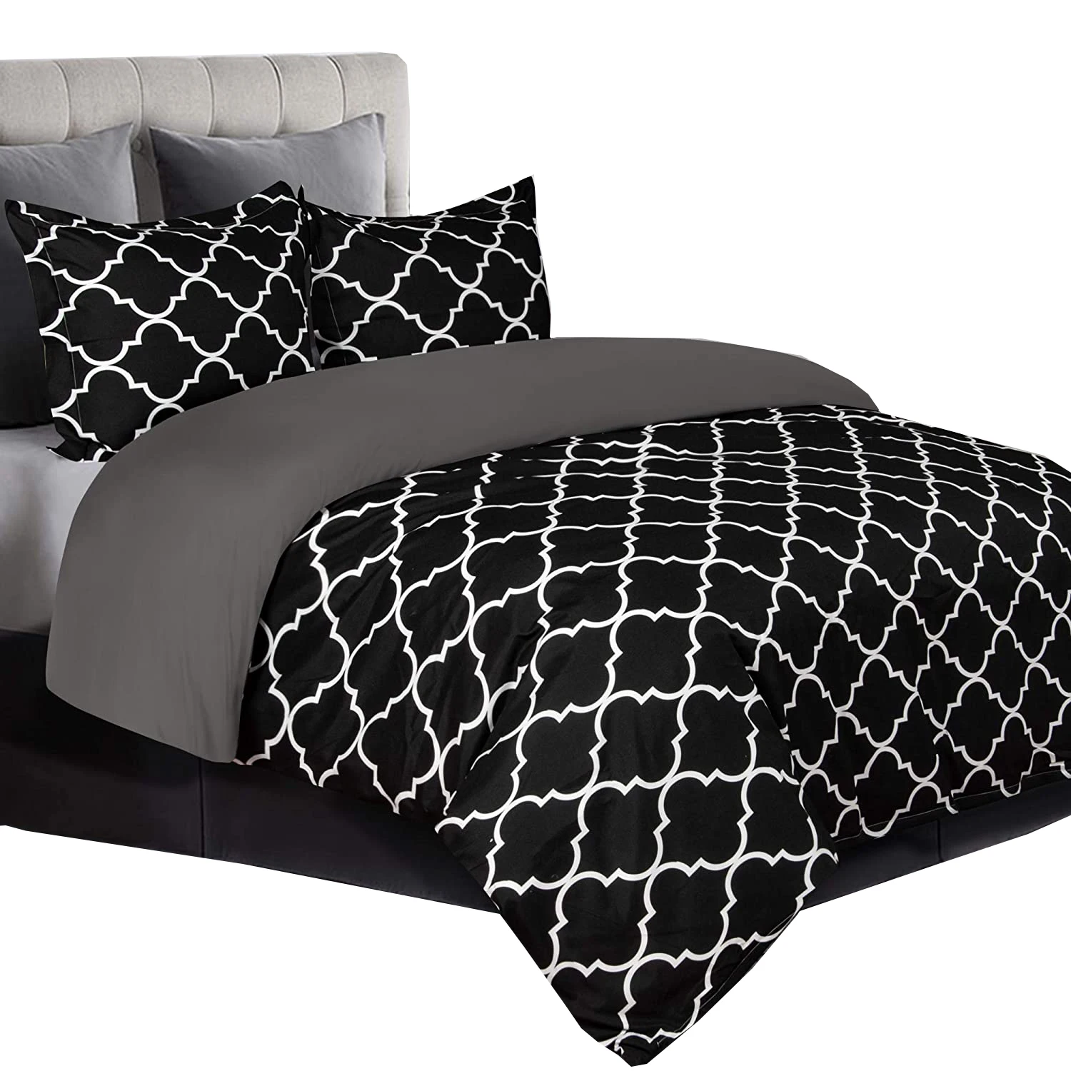 Bedding Sets Duvet Cover Wrinkle Free Microfiber Fabric 3 Piece, Quilt Cover Set In Queen Size