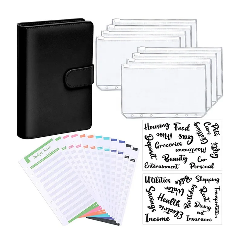 Конверты на молнии для наличных, органайзер для денег, экономии денег, бюджетная система, А6, А5