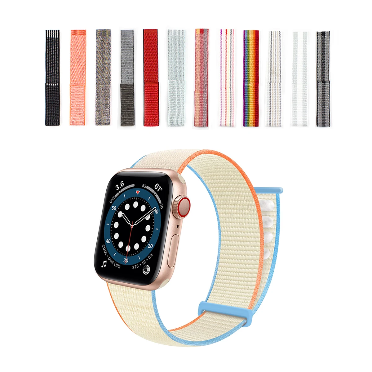 Factory whosale customized color/size Nylon soft loop Replacement Strap