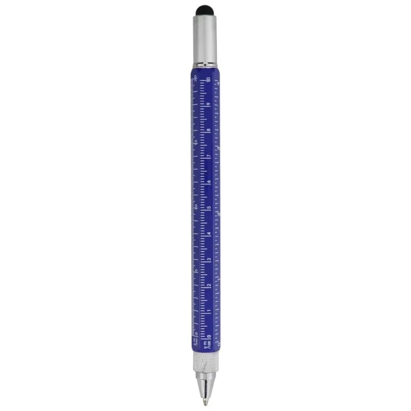 Custom Metal Multi tool Pen 6-in-1 Stylus Pen With Screwdriver, Flathead Bit Slotted, Stylus pen, Bubble Level and Ruler