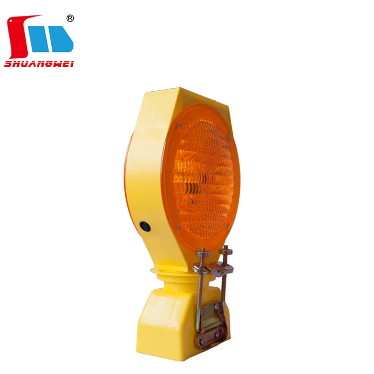 Solar Led Light Road Block Traffic Cone Blinker Yellow Flash Traffic Warning Light