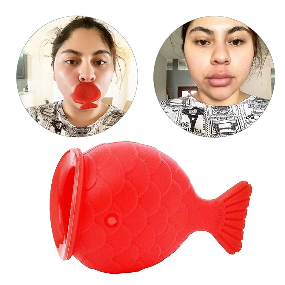Lips Enhancer Plumper Device Safe Soft  Silicone Fish Shape Suction Lip Enhancer Pump Plumper