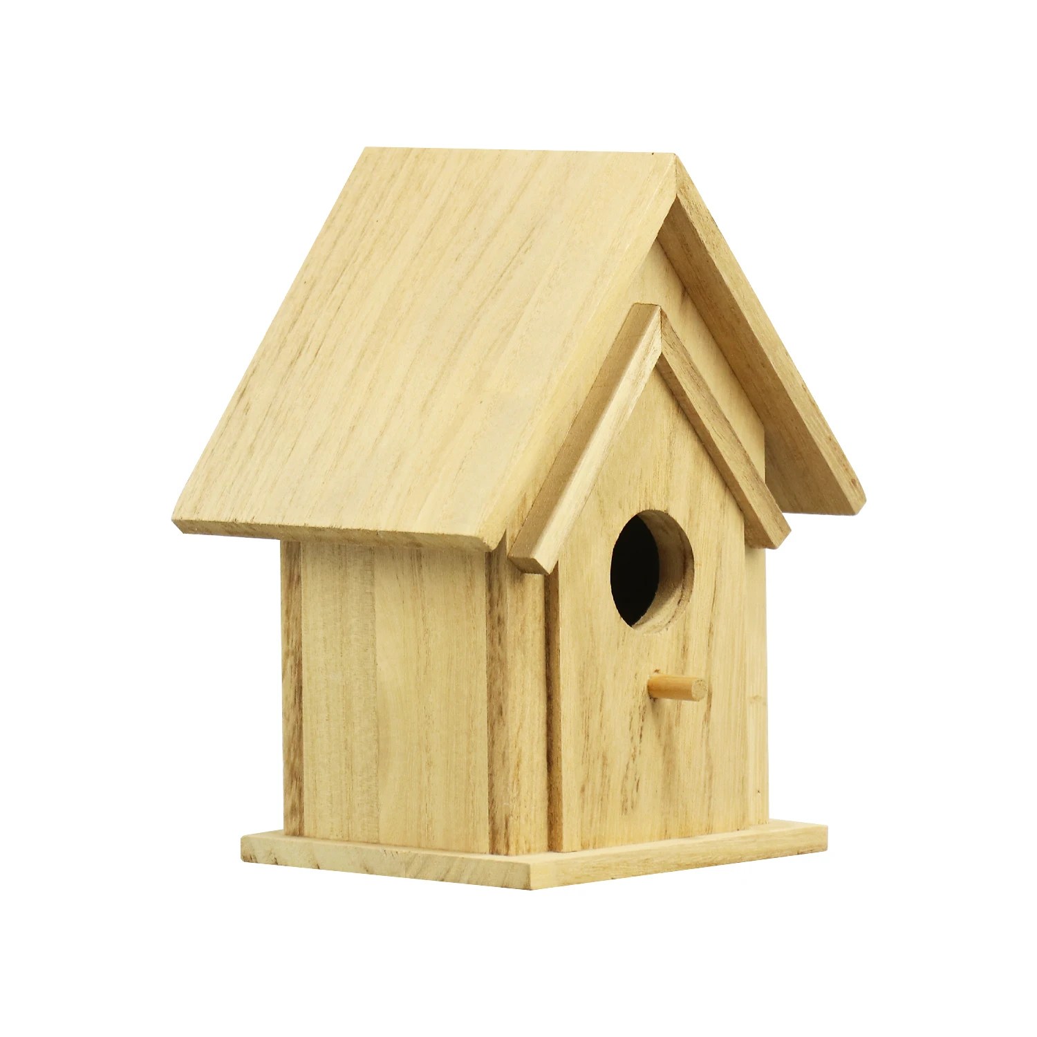 OEM and ODM Wood crafts Customized Handmade Outdoor Unfinished Paulownia Chinese Clay Wooden Bird Nesting House