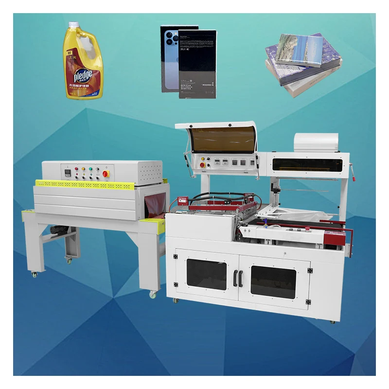 FL750+7530 Automatic PE/POF Film Sealing and Cutting Machine with Shrink Wrapping Machine for Packing Food Beverage Chemical