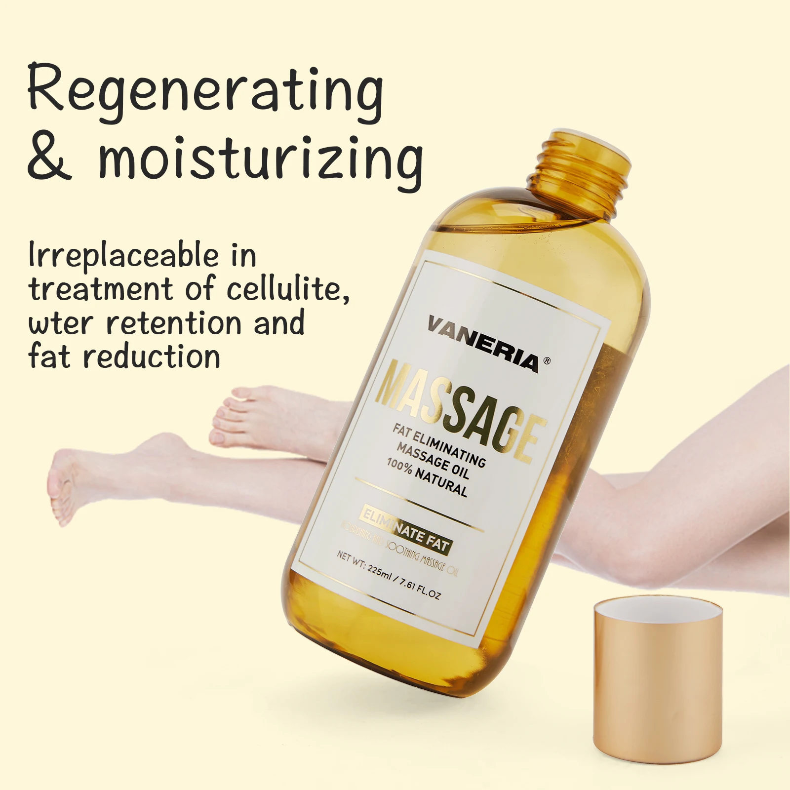 VANERIA Massage Oil Anti Cellulite Weight Loss Organic Hot Cream Slimming Fat Burn Belly Massage Oils for spa