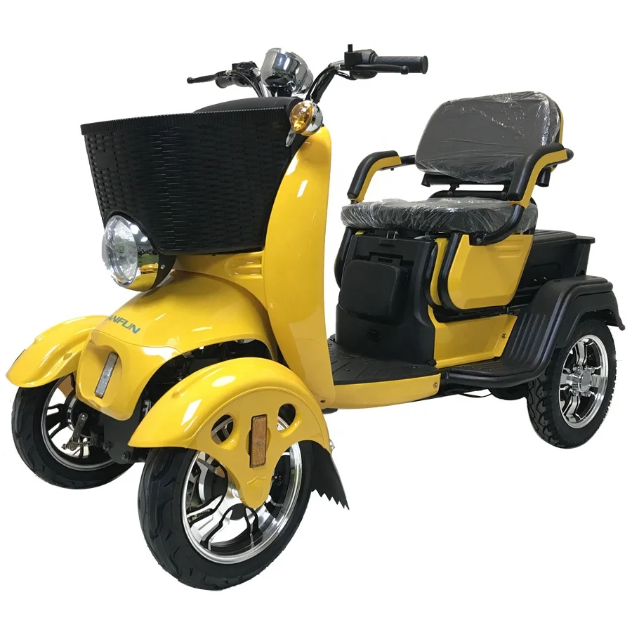 CE RoHs 10 inch 60V20AH Durable Scenic Area Tricycle Electric mobility scooter for rental business