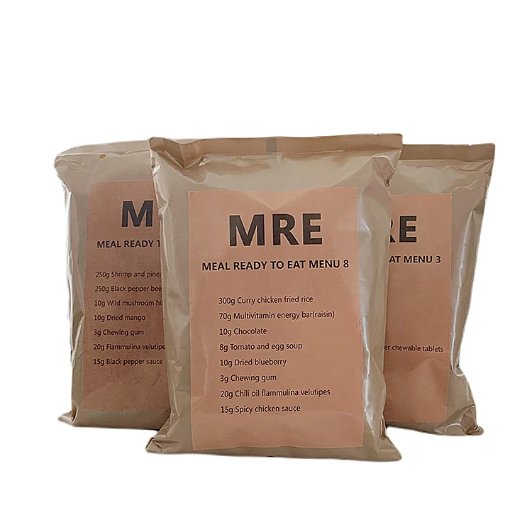 China Survival Outdoor Food Flameless Self-heating MRE SOS Emergency Food Ration
