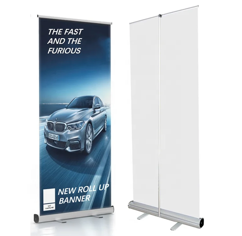 Retractable Roll up Banner Manufactures Wholesale Display Stand 85*200cm Rollup Backdrop Portable Flex