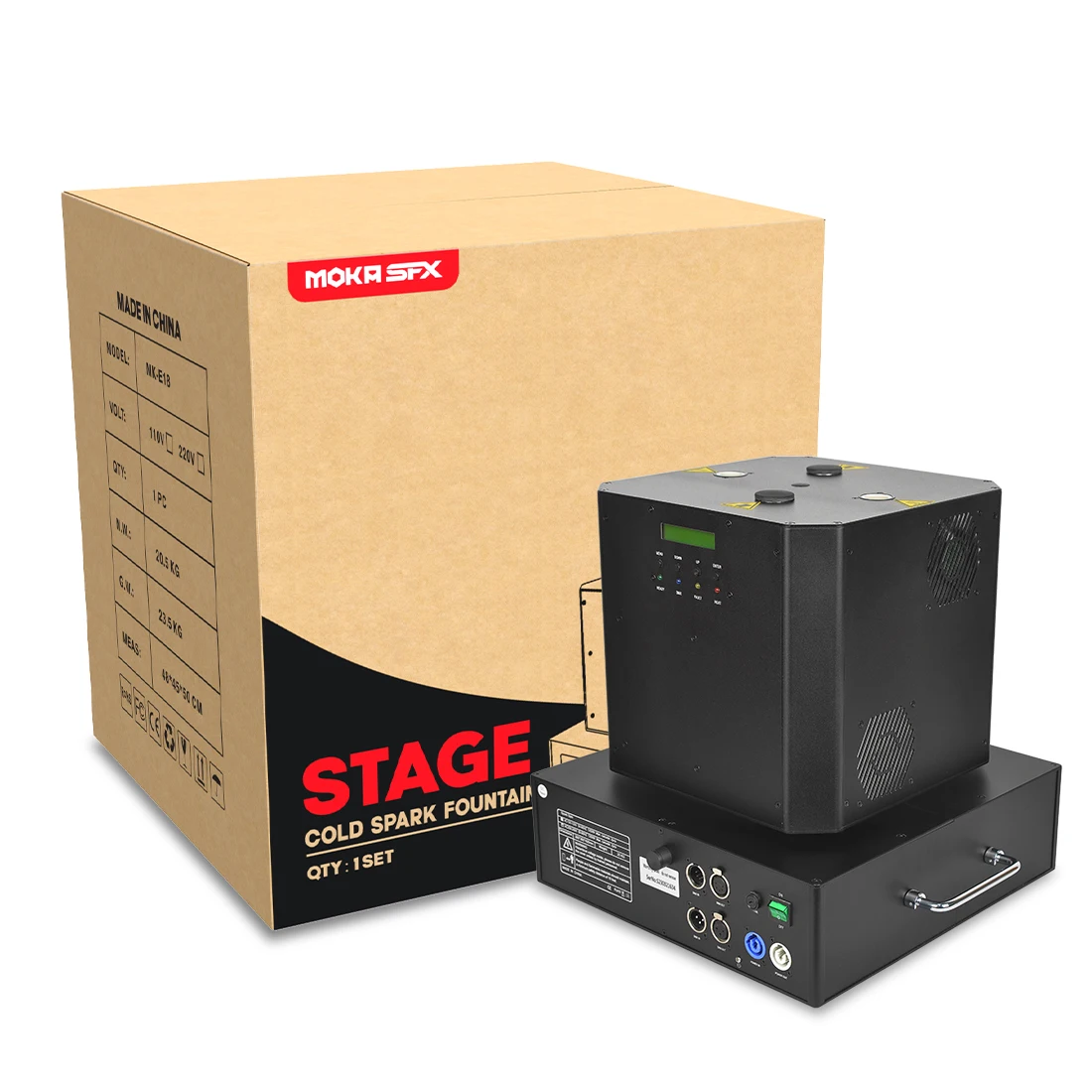 MOKA Factory Dual Head Rotation Sparklers Best Selling Bidirection Rotatable Cold Flamer 1300w Spinning Spark Effect Machine