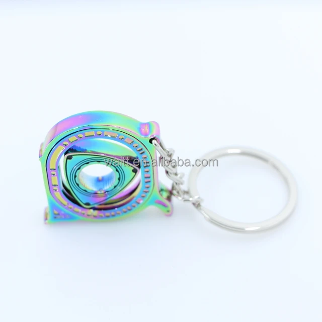 Wankel Keychain Creative Car Parts Model Hollow Automotive Engine Spinning Rotary Rotor Keyring Chain Keyfob