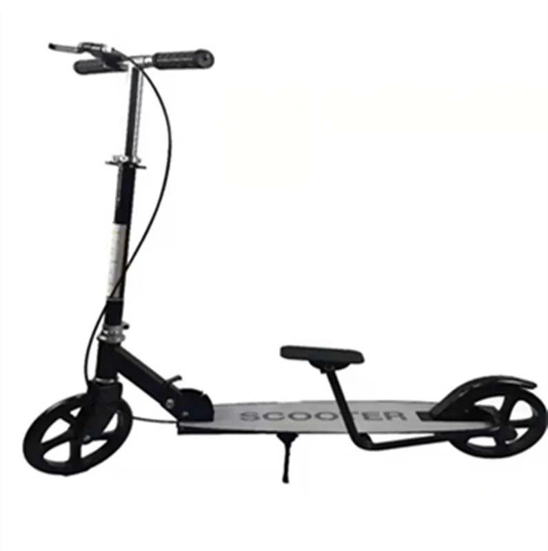 Big PU Wheel Adult Kick Push Scooter Chinese Factory Wholesale High Quality Two Child with Disc Brake Daddychild Flat-plate 0,1