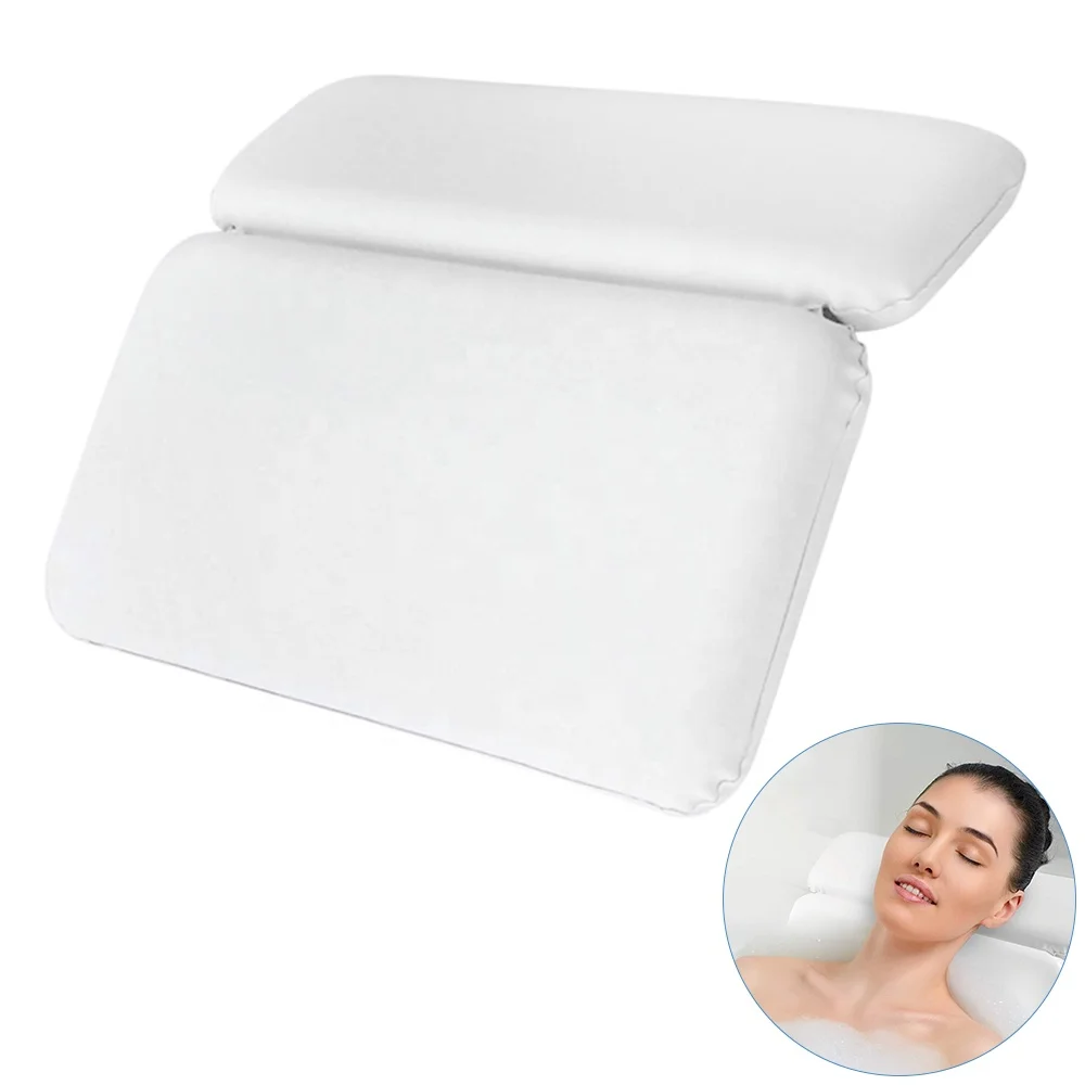Bath tub pillow spa with suction cups inflatable luxury 3d bath tub pillow spa bath pillows waterproof