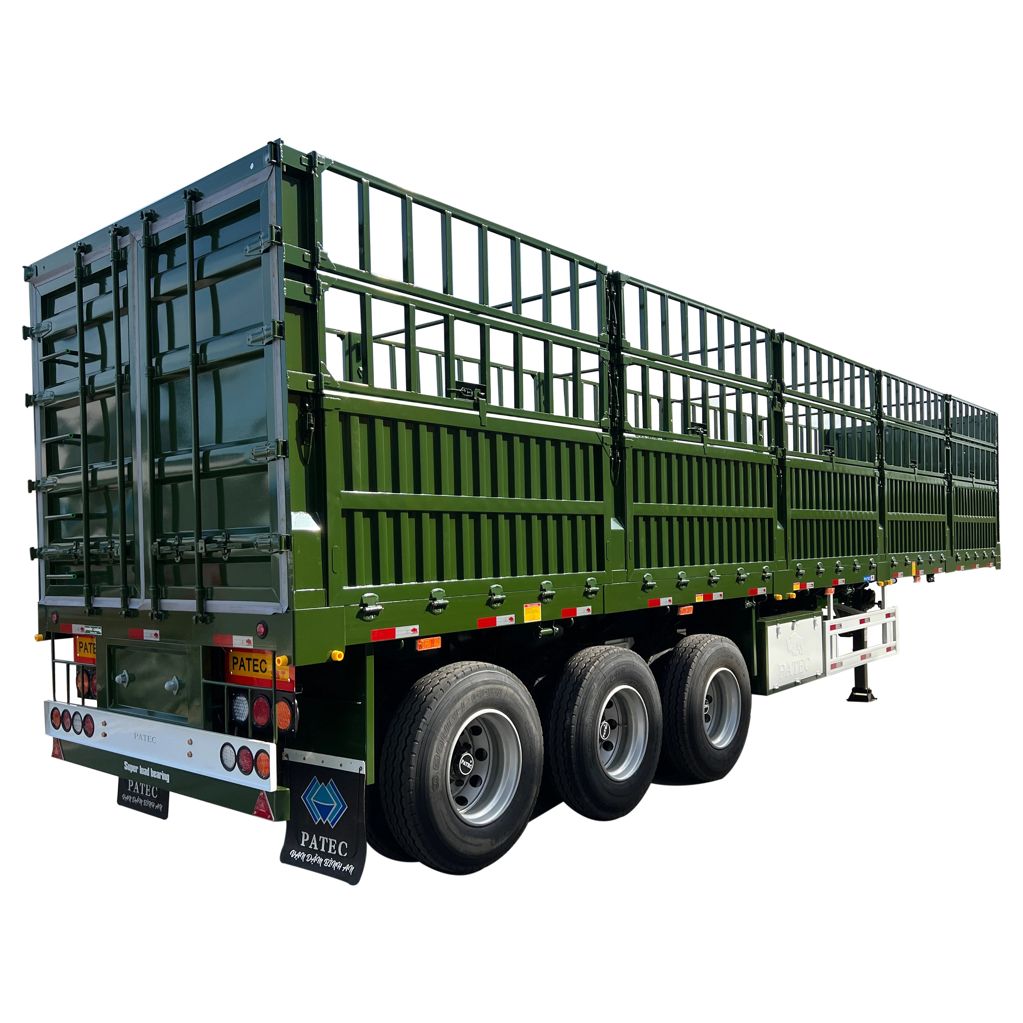 Cheap price 40ft fence cargo trailer 3 axle animal transport trailer 40Ton 50Ton cargo semi trailer For Sale