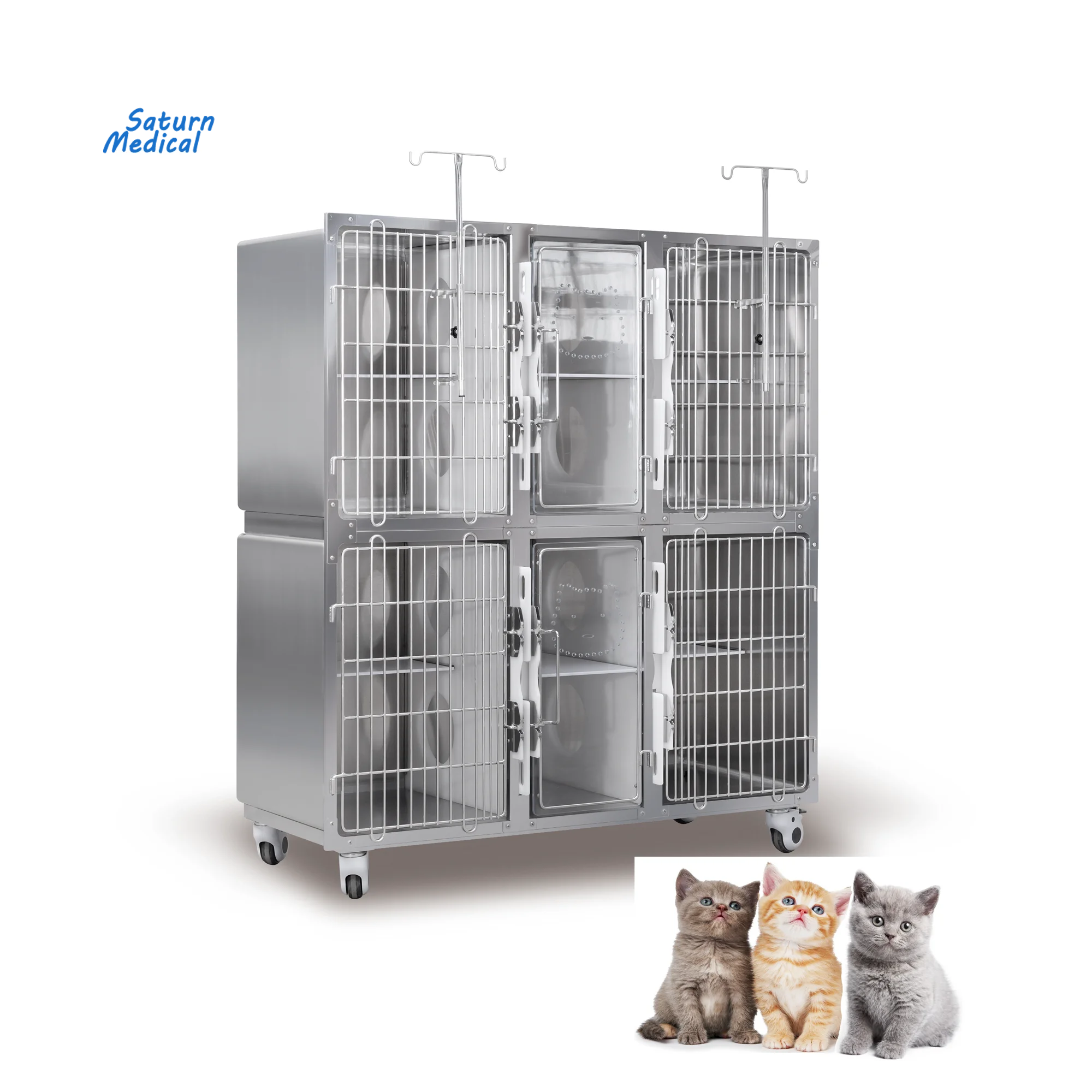 Высококачественные акриловые двери из нержавеющей стали 304 для домашних животных стационарная ветеринарная клиника клетка инъекций кошек
