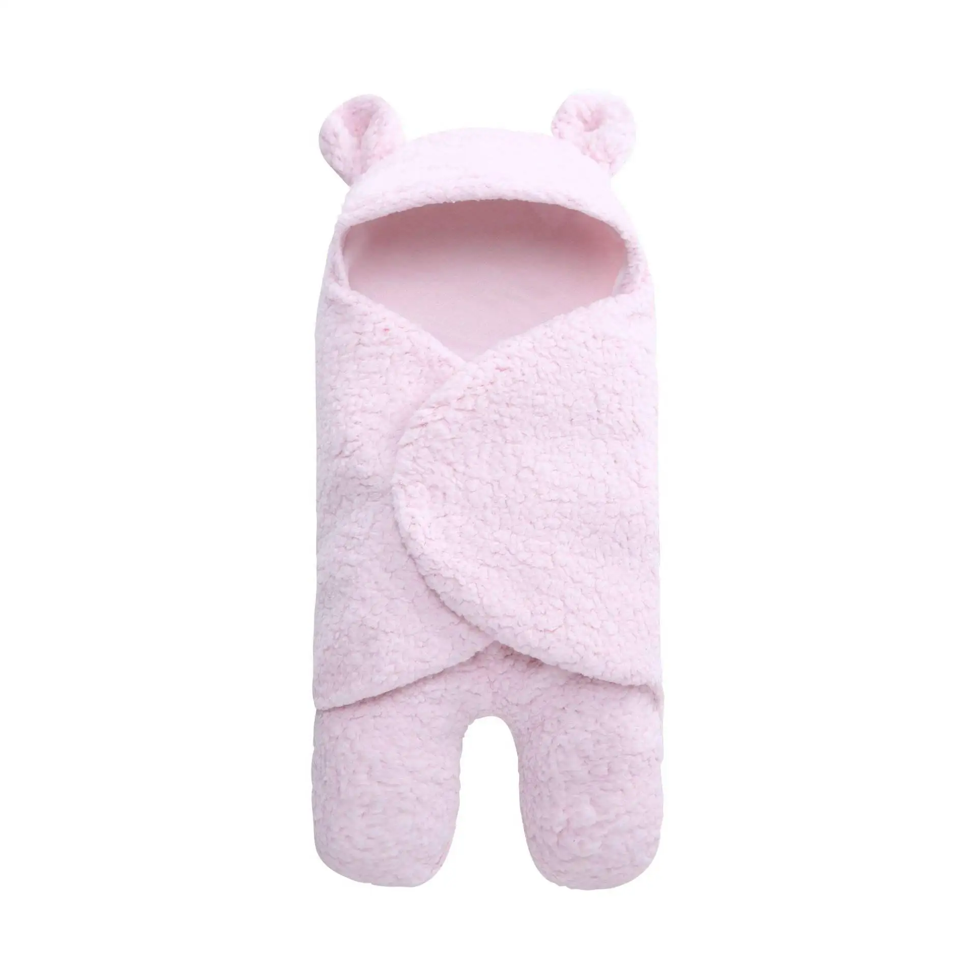 Cashmere Baby Newborn Sleeping Bag Wrap Blanket Universal Cute Newborn Fleece Blanket Baby Swaddle